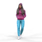 Product photo diorama and model building miniature figure: Woman with hoodie | Hip Hopper